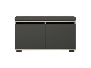 Schuhschrank aus Holz "Drago" - 80 x 35 x 42 cm - Anthrazitgrau