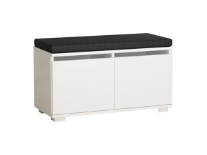 Schuhschrank aus Holz "Drago" - 80 x 35 x 42 cm - Weiß