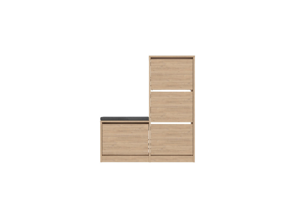 Holzschuhmöbel "Dude" - 105 x 26 x 118 cm - Braun