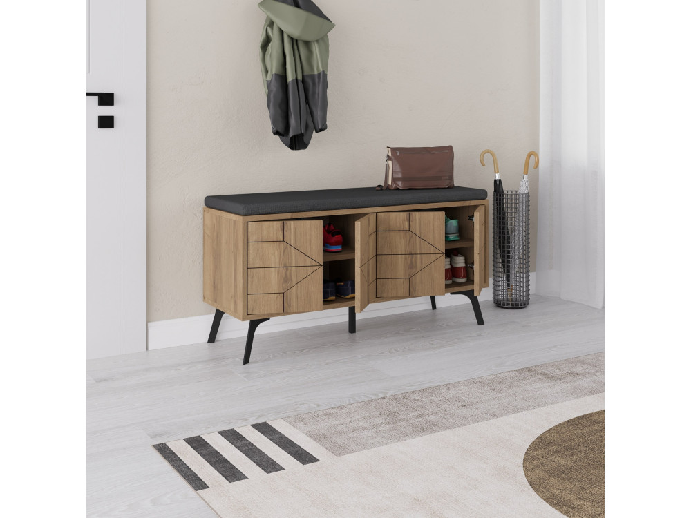 Holzschuhmöbel "Dune" - 107 x 35 x 55 cm - Braun