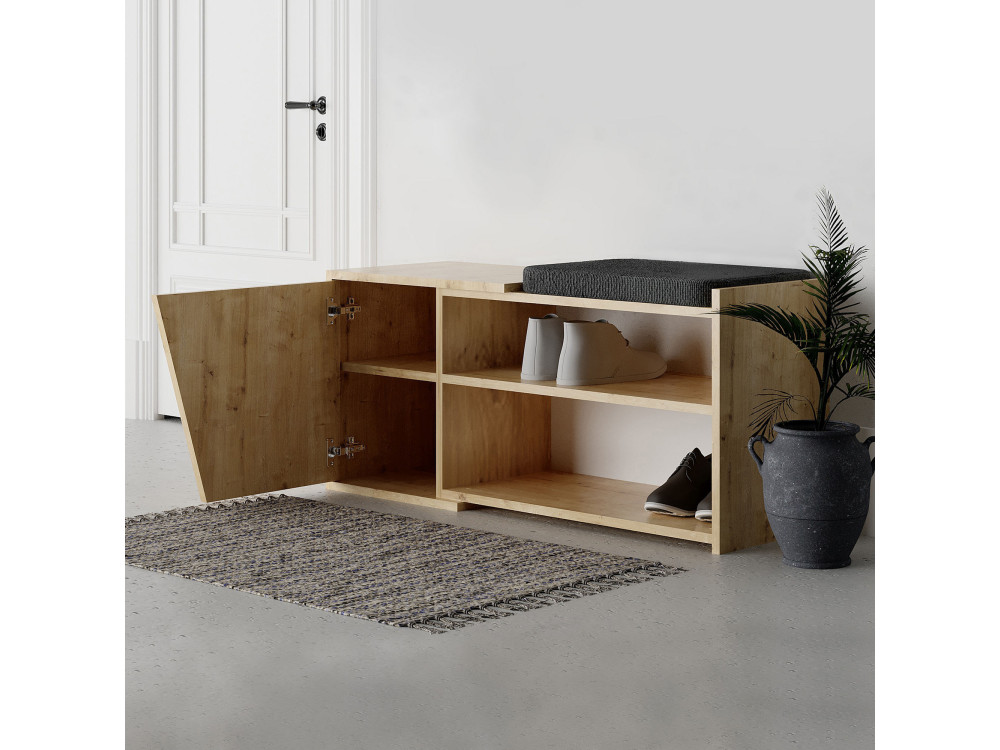 Holzschuhmöbel "Fiona" - 104 x 37 x 47 cm - Beige