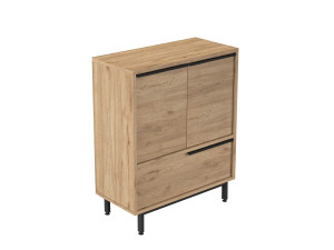 Schuhschrank aus Holz "Calvin" - 74 x 35 x 90 cm - Braun