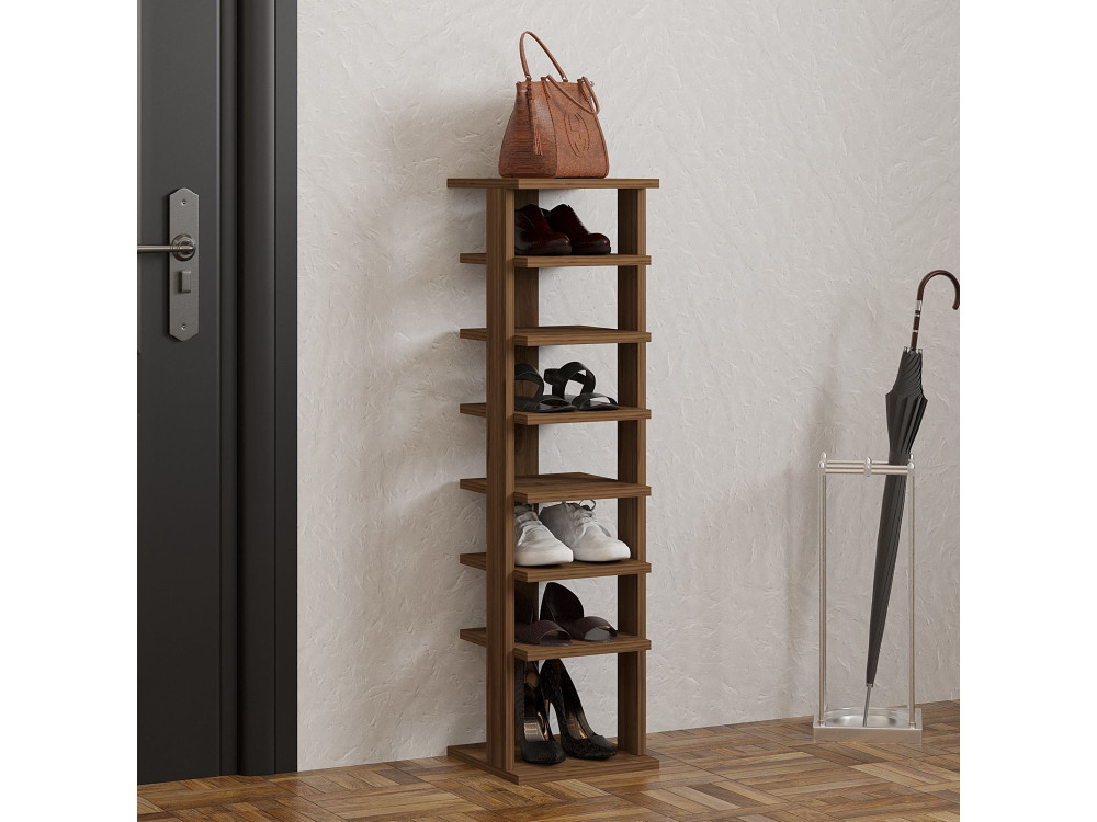 Holzschuhmöbel "Ayka" - 30 x 30 x 110 cm - Braun