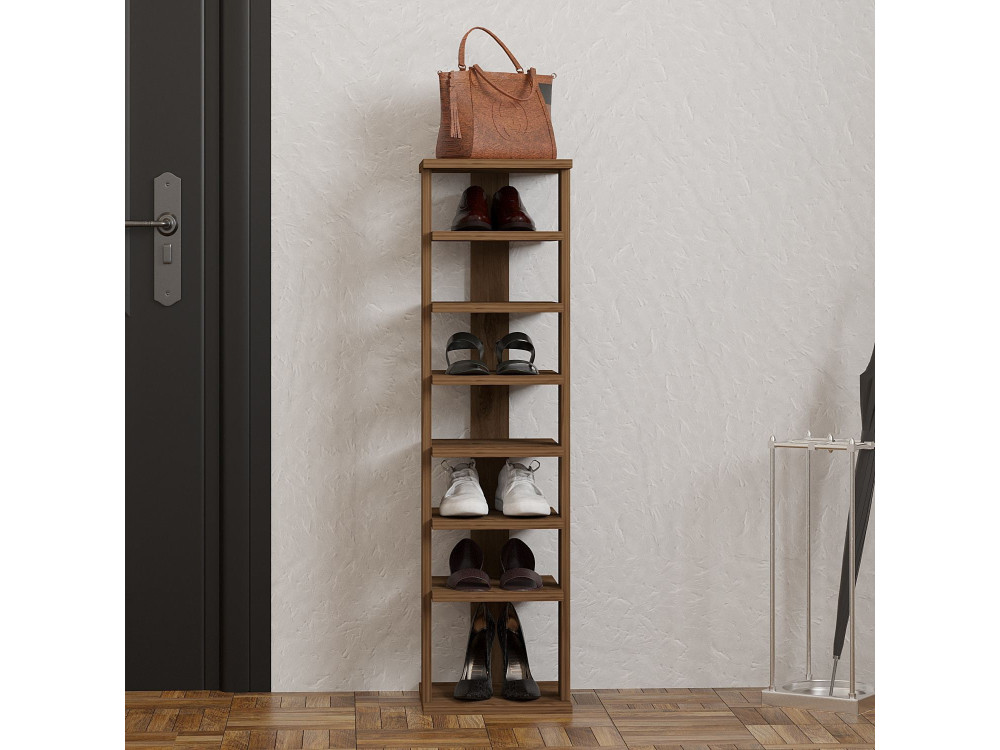 Holzschuhmöbel "Ayka" - 30 x 30 x 110 cm - Braun
