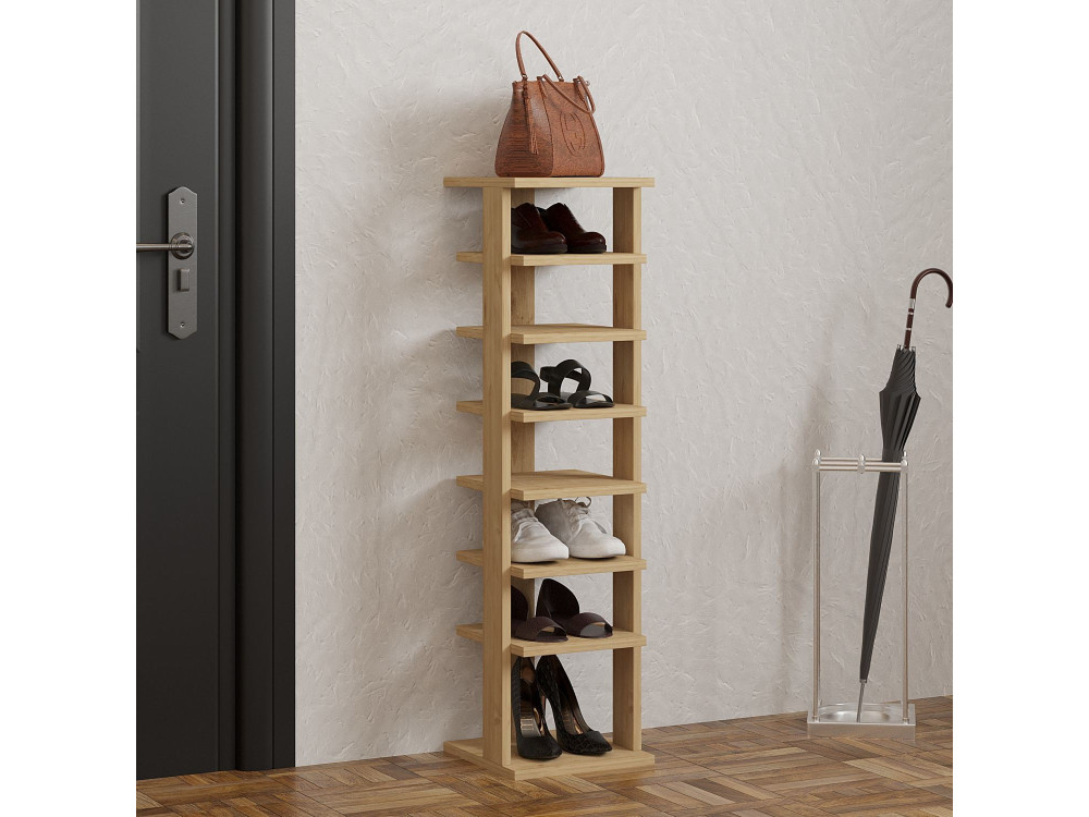 Holzschuhmöbel "Ayka" - 30 x 30 x 110 cm - Beige