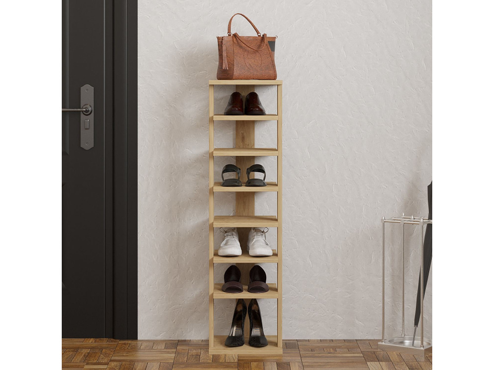 Holzschuhmöbel "Ayka" - 30 x 30 x 110 cm - Beige