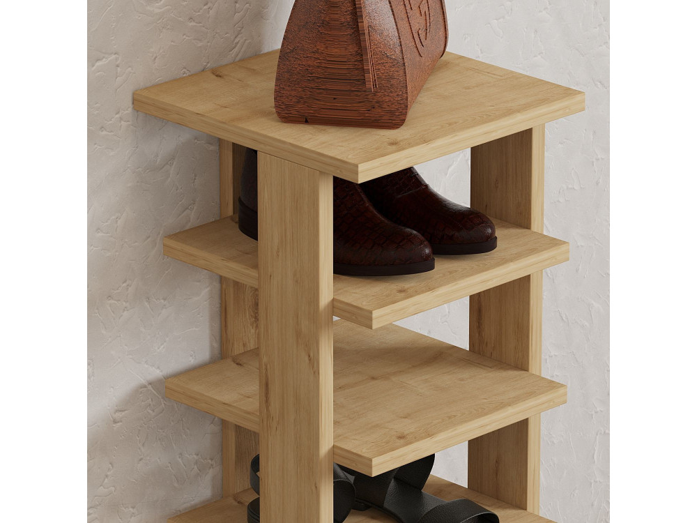 Holzschuhmöbel "Ayka" - 30 x 30 x 110 cm - Beige