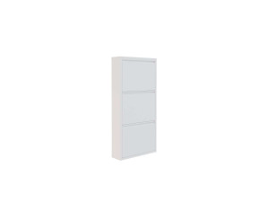 Schuhschrank aus Metall "Luna" - 50 x 15 x 103 cm - Weiß