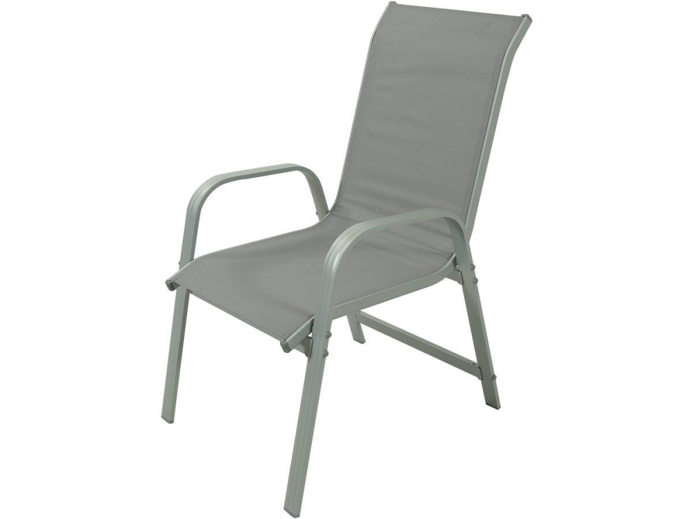 Gartenlounge aus Textilene "Cordoba + Porto" 6-Sitzer hellgrau