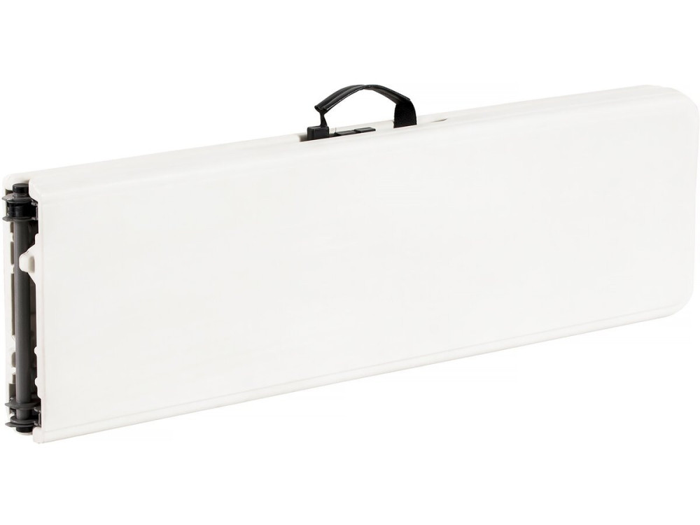 Set aus klappbarem Gartentisch + 2 Klappbänke "Foldy" - Weiß