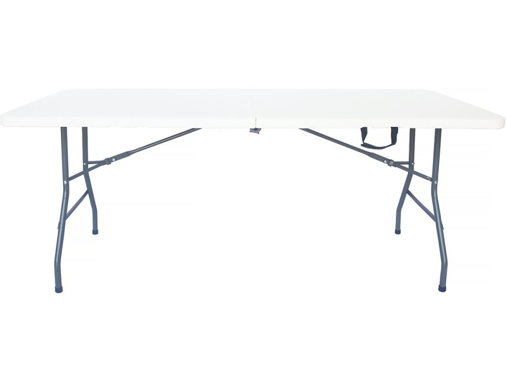 Set aus klappbarem Gartentisch + 2 Klappbänke "Foldy" - Weiß