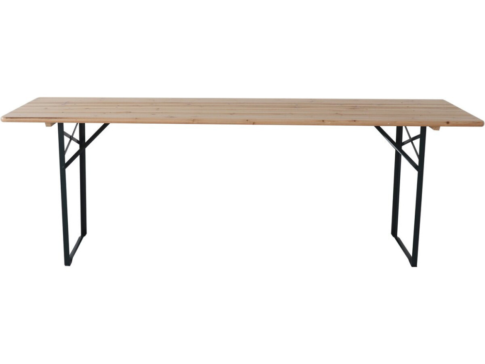 Bistrot-Gartentisch klappbar mit 2 Bänken "Lisbonne" - 218 x 59,5 x 75 cm -  Braun