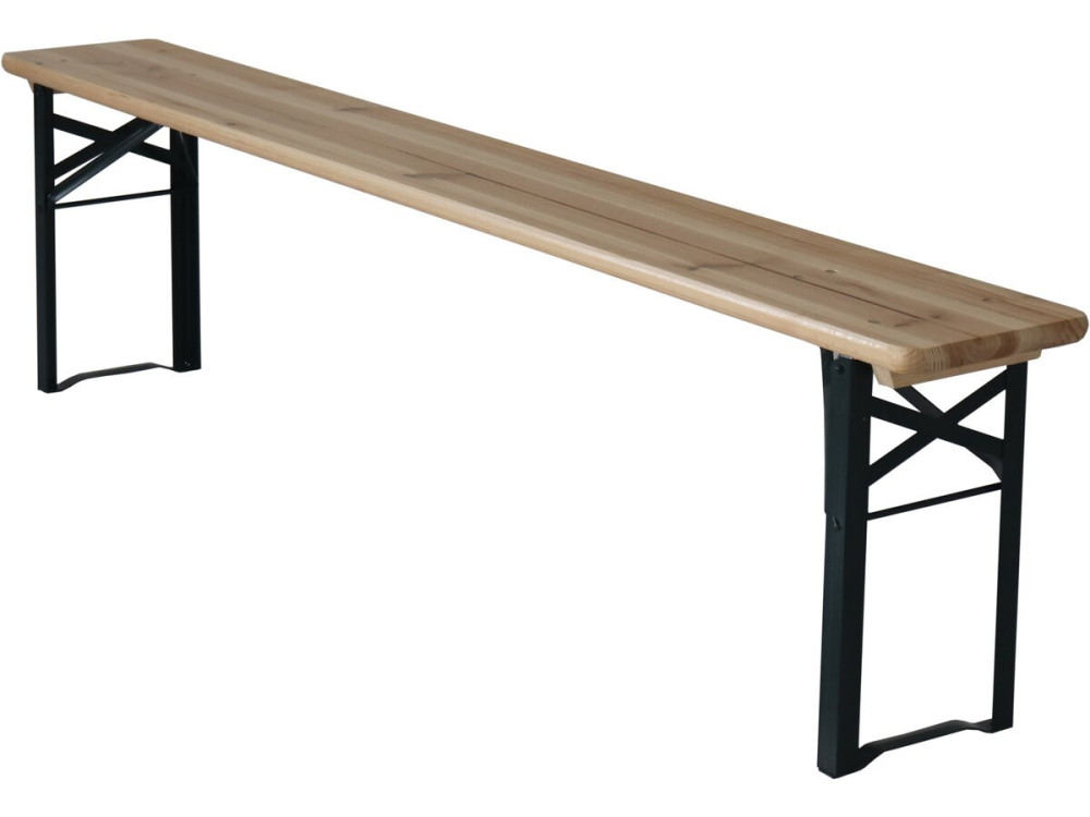 Bistrot-Gartentisch klappbar mit 2 Bänken "Lisbonne" - 176 x 46 x 75 cm -  Braun