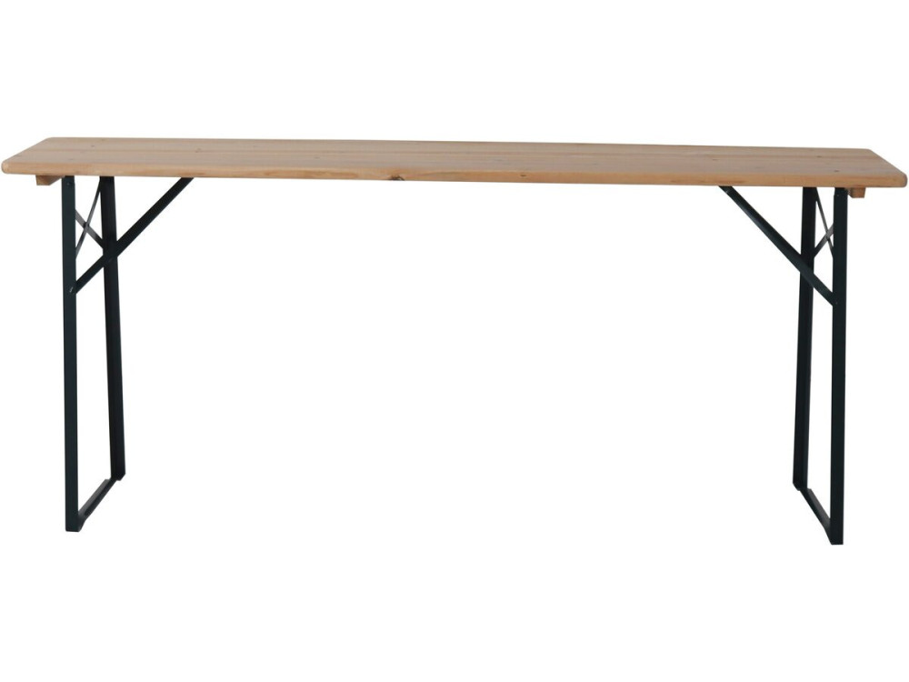 Bistrot-Gartentisch klappbar mit 2 Bänken "Lisbonne" - 176 x 46 x 75 cm -  Braun