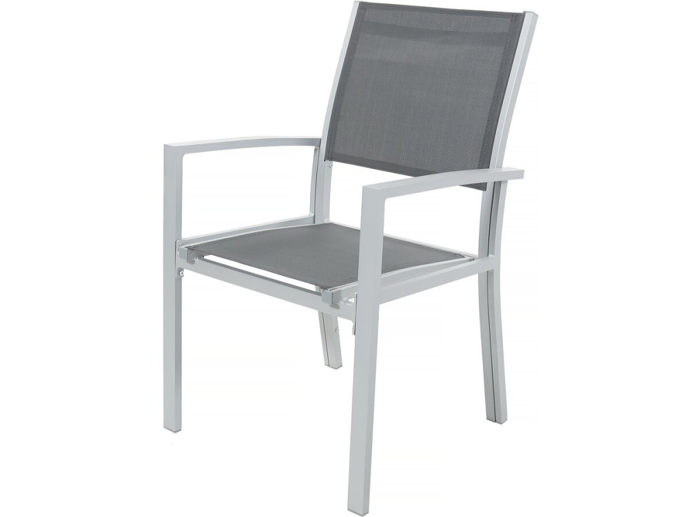 Garten-Essgruppe ausziehbar "Lagos" - 200/320 x 105 x 76 cm - 10 Stühle - Dunkelgrau