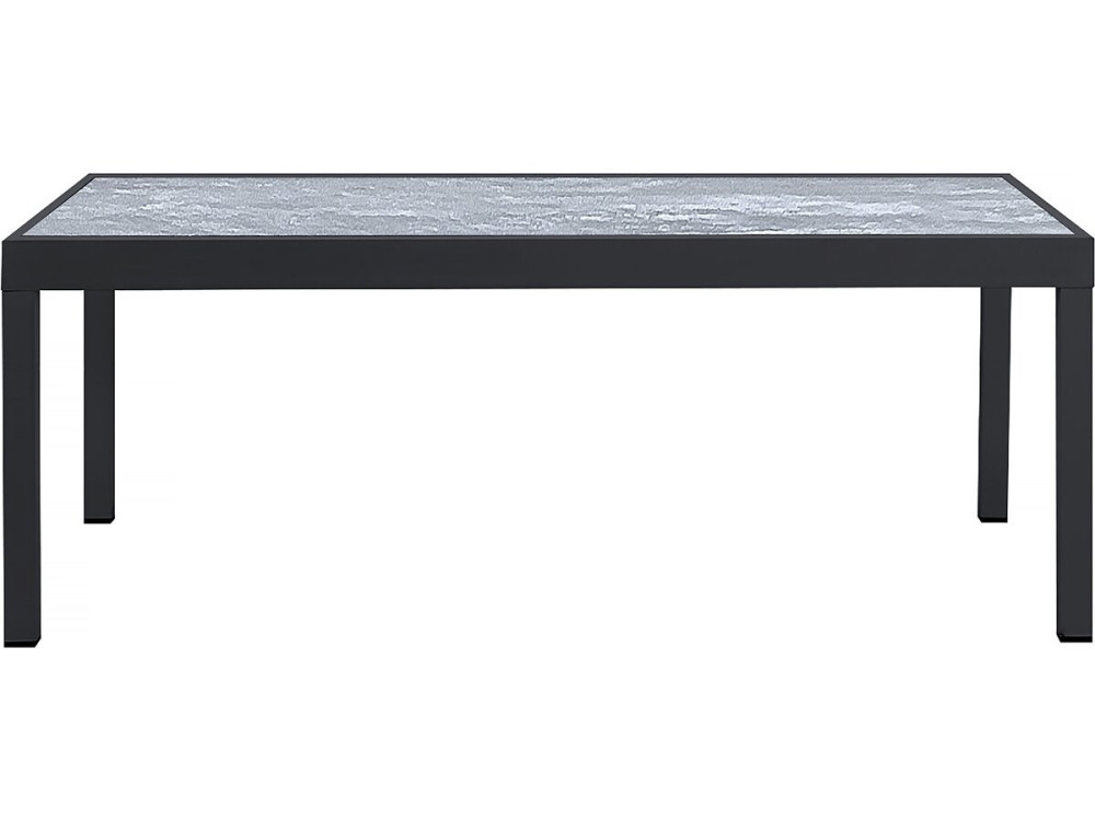 Garten-Essgruppe ausziehbar "Lagos" - Ausziehbarer Tisch 200/320 x 105 x 76 cm - 10 Stühle - Schwarz