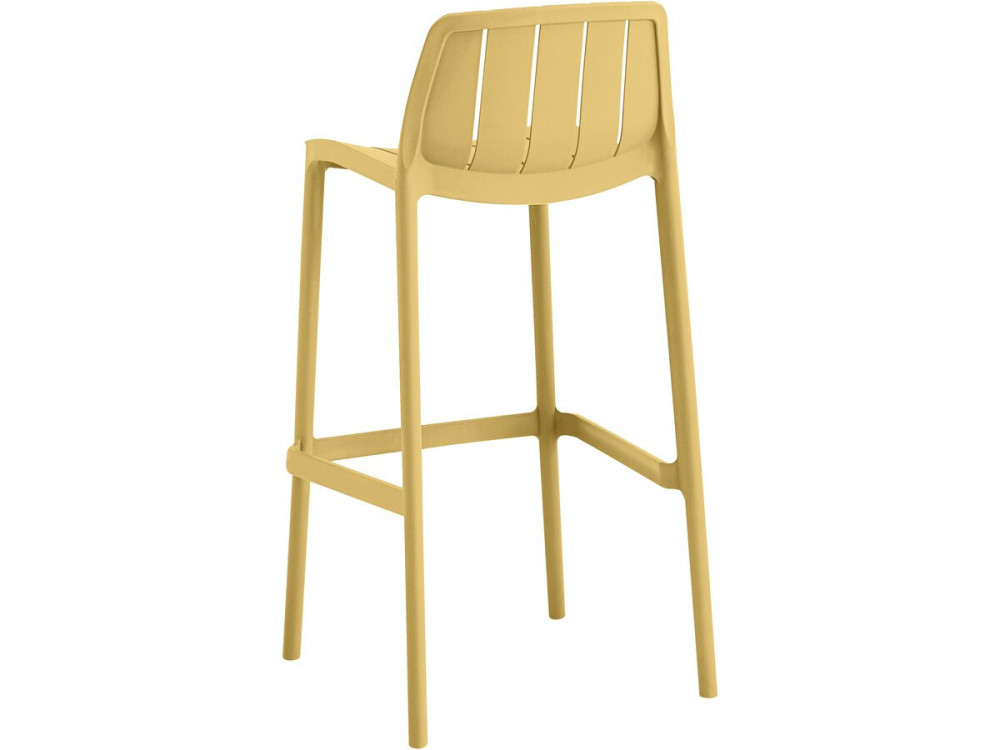 Bistro-Stapeltisch und -Hochstühle "Vaena" - 2-Sitzer - Gelb