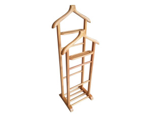 Kleiderständer aus Holz "Beta" - 33 x 46 x 120 cm - Beige