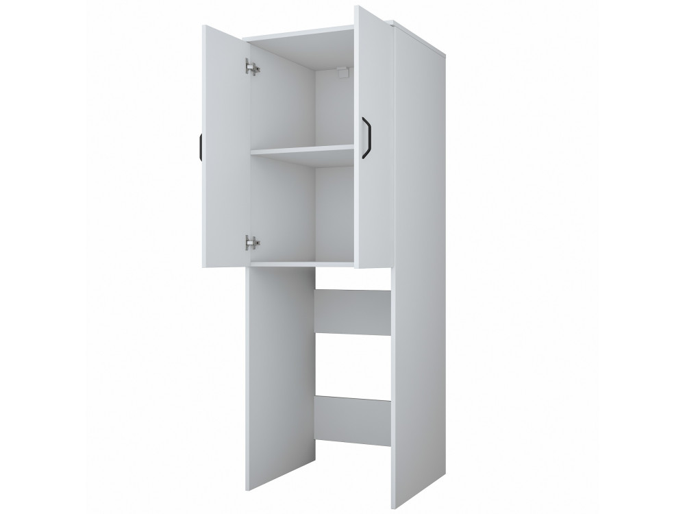 Waschmaschinenschrank aus Holz "Losal" - 65 x 62 x 181 cm - Weiß