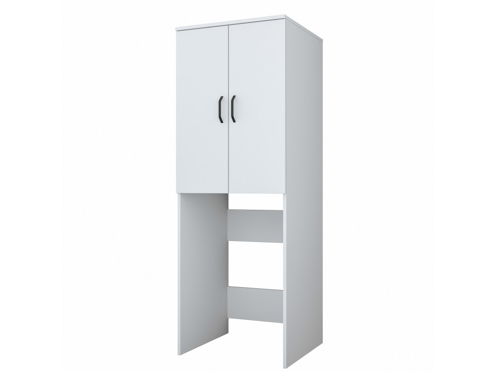 Waschmaschinenschrank aus Holz "Losal" - 65 x 62 x 181 cm - Weiß