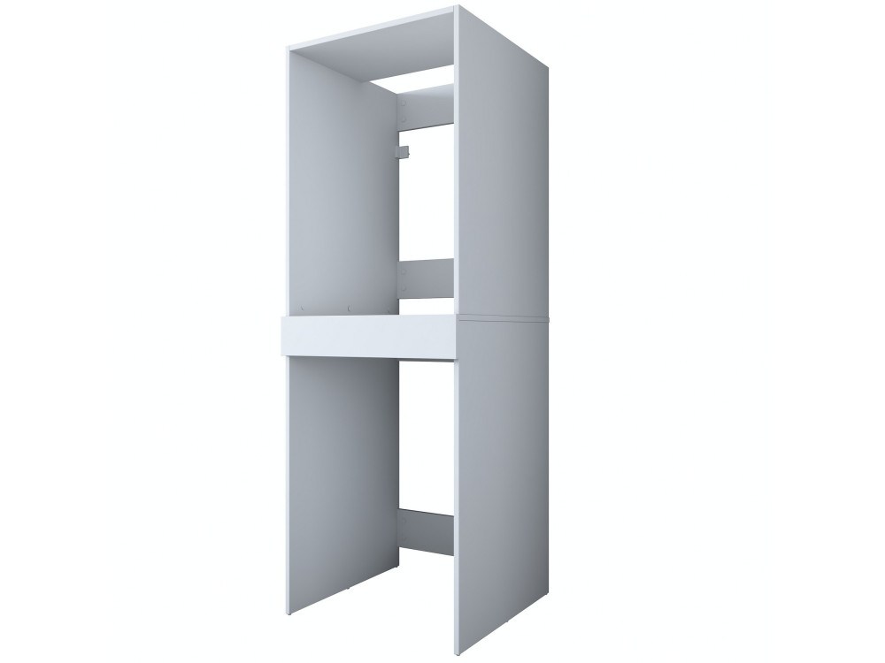 Waschmaschinenschrank aus Holz "Dorma" - 66 x 65 x 189 cm - Weiß