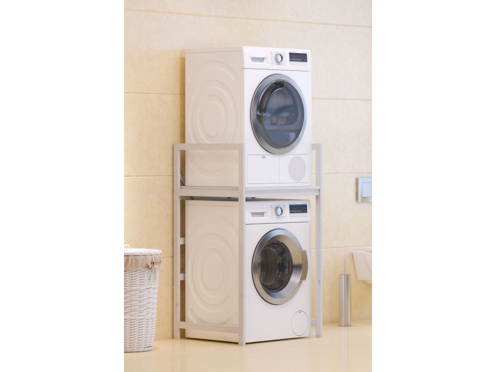 Waschmaschinenschrank aus Metall "Junior" - 70 x 60 x 116 cm - Weiß
