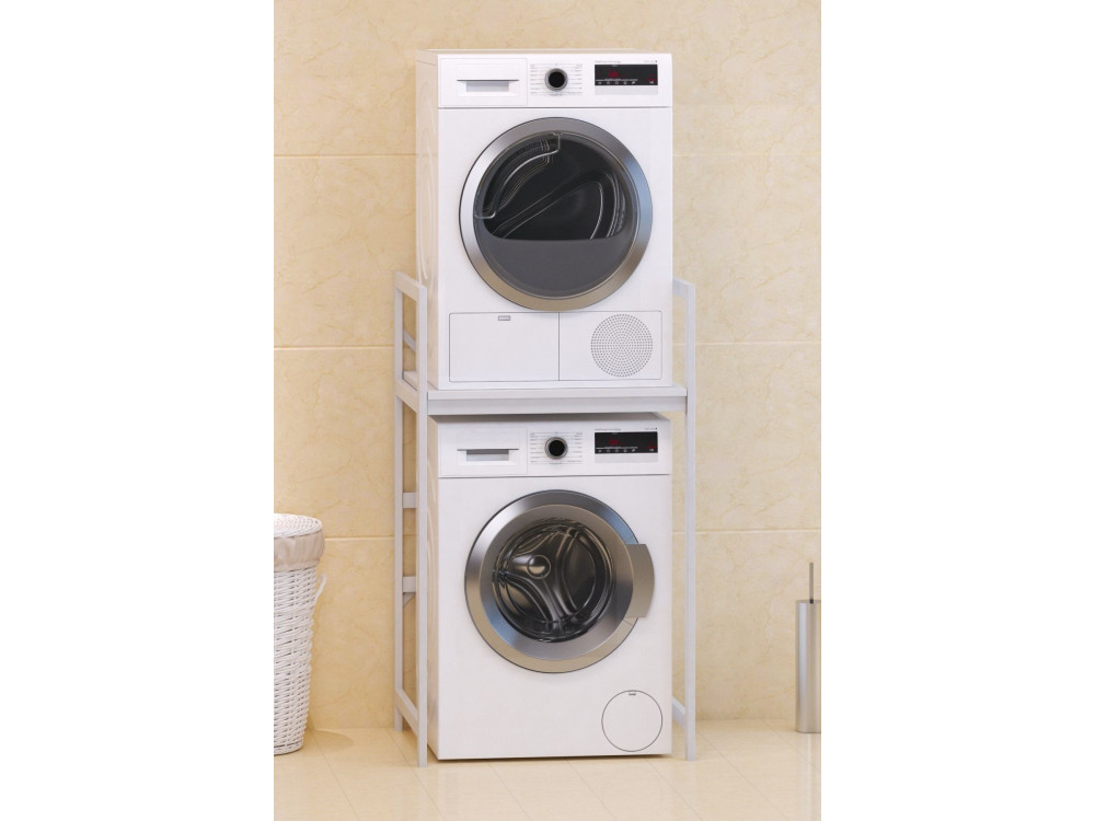 Waschmaschinenschrank aus Metall "Junior" - 70 x 60 x 116 cm - Weiß