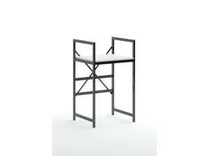 Waschmaschinenschrank aus Metall "Junior" - 70 x 60 x 116 cm - Weiß