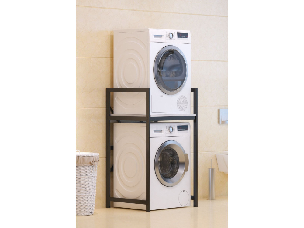 Waschmaschinenschrank aus Metall "Junior" - 70 x 60 x 116 cm - Weiß