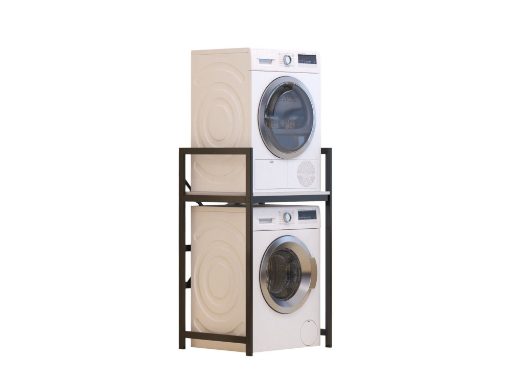 Waschmaschinenschrank aus Metall "Junior" - 70 x 60 x 116 cm - Weiß