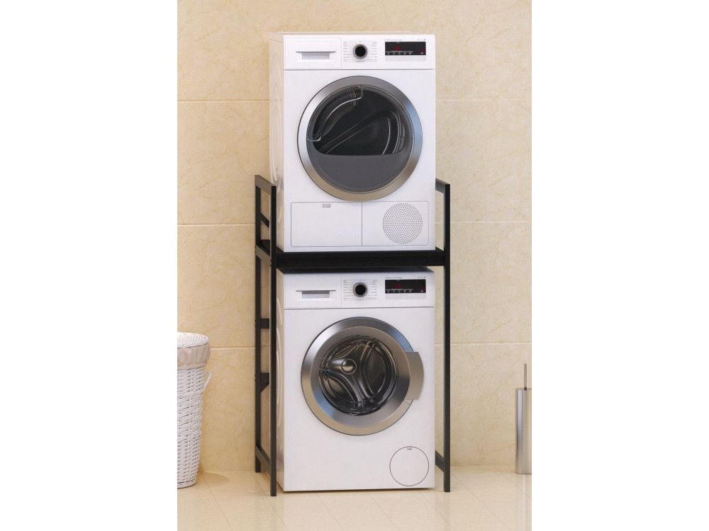 Waschmaschinenschrank aus Metall "Junior" - 70 x 60 x 116 cm - Schwarz