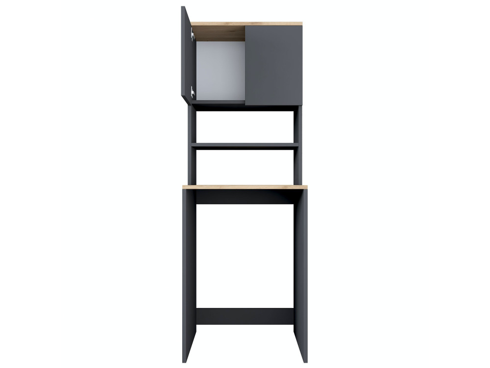 Waschmaschinenschrank aus Holz "Kado" - 65 x 60 x 183 cm - Anthrazitgrau