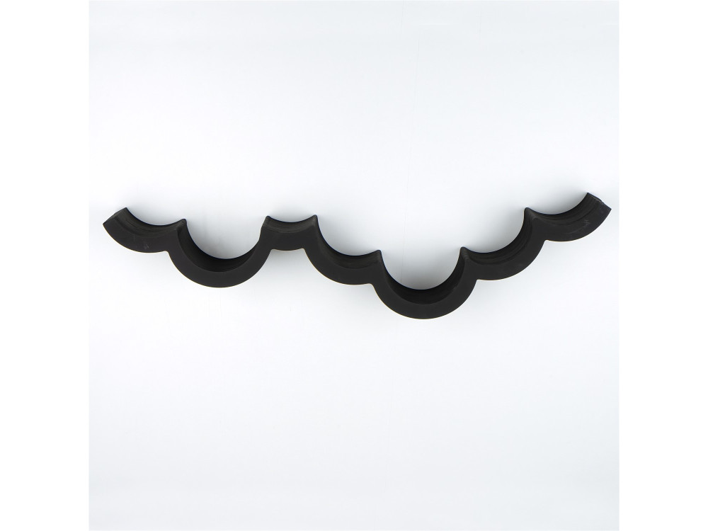 Toilettenpapierhalter aus Holz "WC018". - 62 x 16 x 9 cm - Schwarz