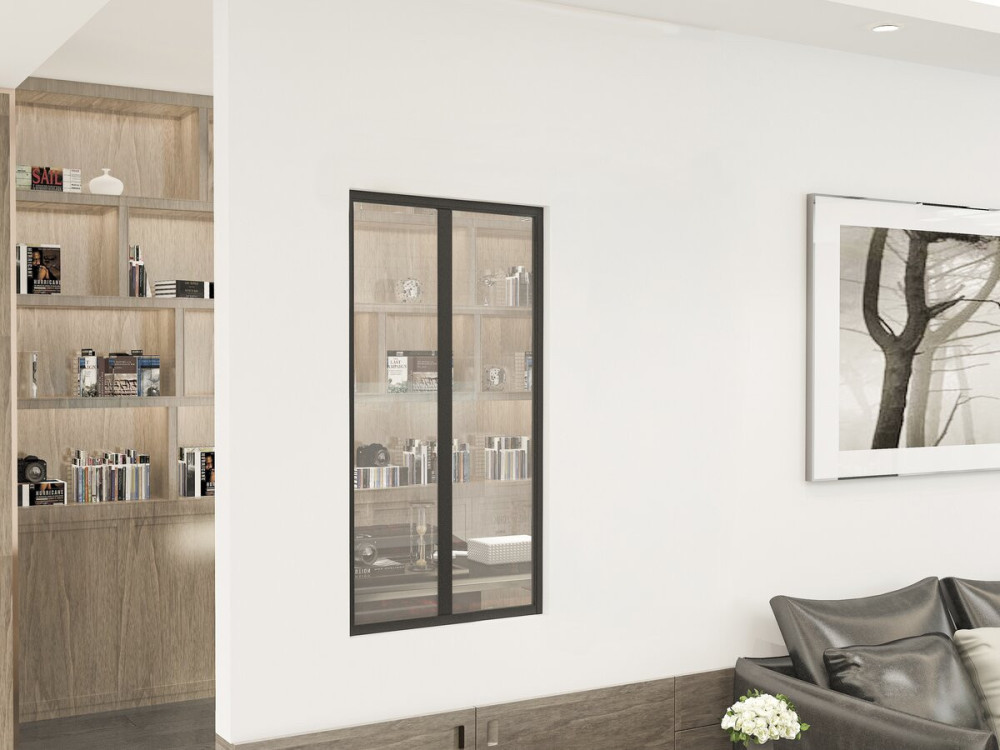 Atelier-Dach aus Aluminium „Panorama“ – 60 x 105 cm – Schwarz