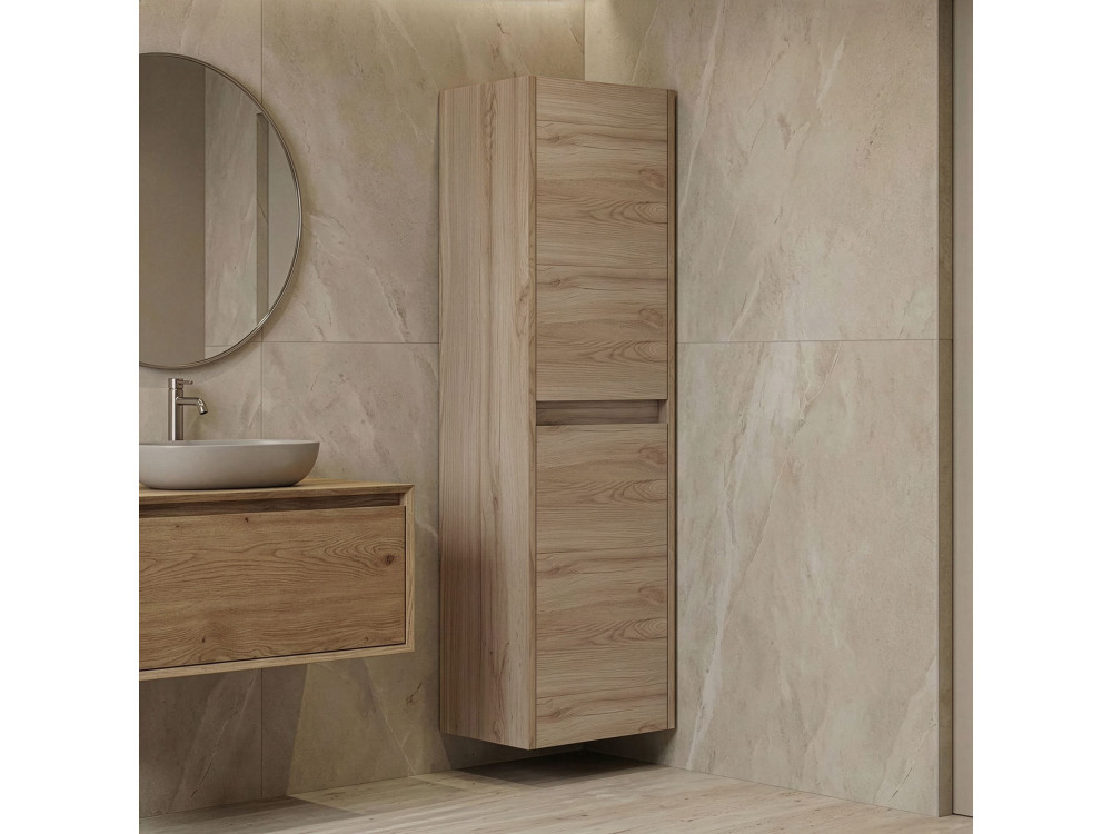 Badezimmerschrank „Side 40“ – 40 x 27 x 138 cm – Eiche
