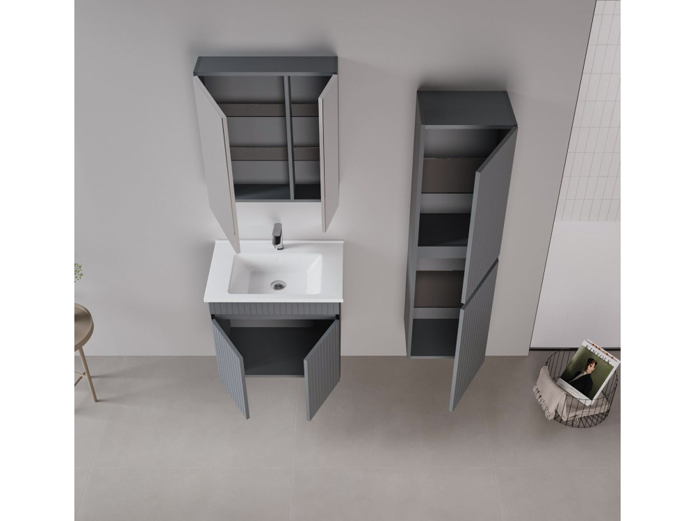 Badezimmerschrank „Tivoli 40“ – cm – Anthrazit matt