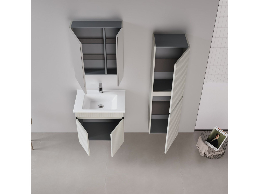 Badezimmerschrank „Tivoli 40“ – cm – Matt-Cashmere