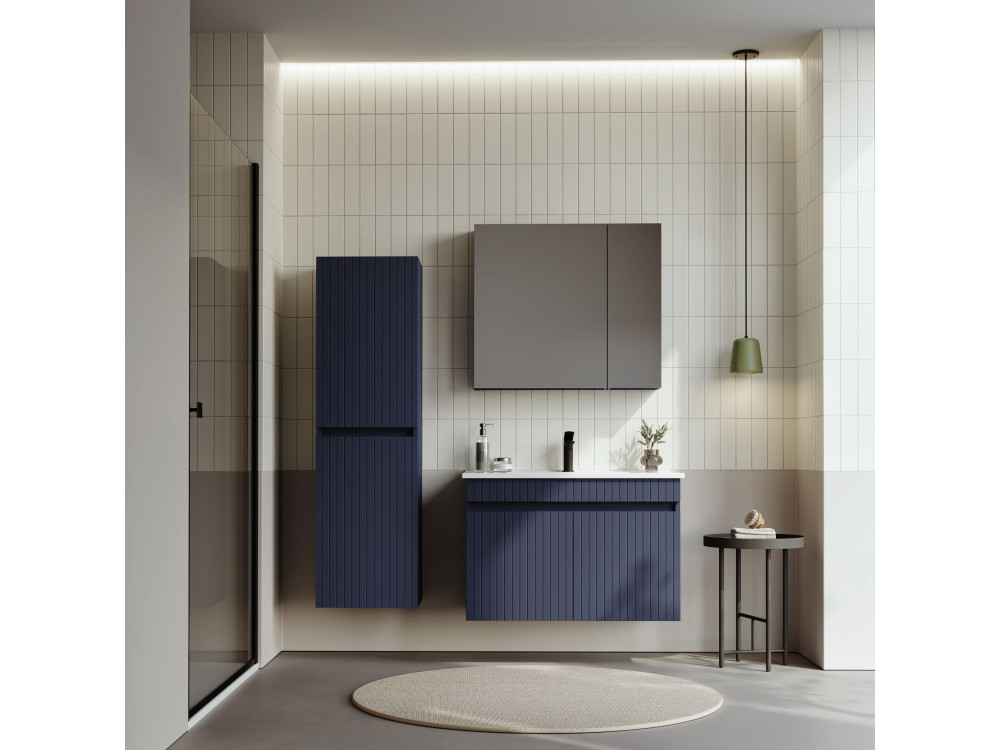 Badezimmerschrank „Tivoli 40“ – cm – Mattes Marineblau