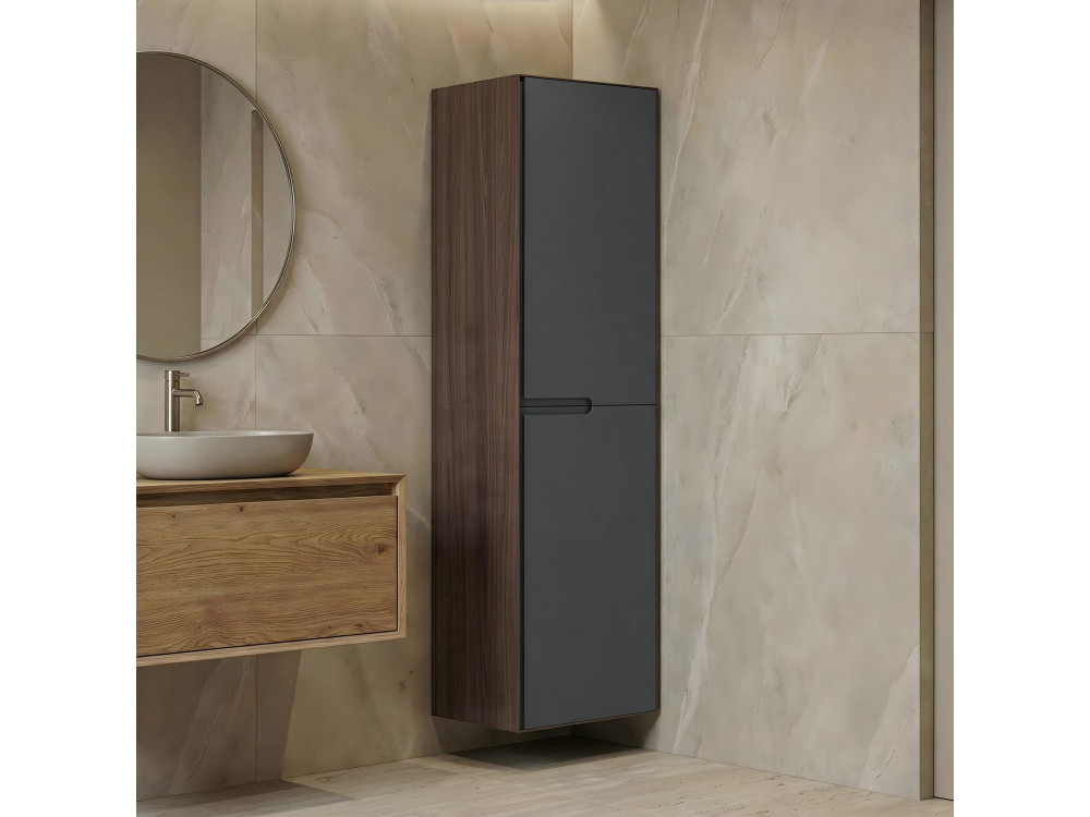 Badezimmerschrank „Craft 40“ – cm – Walnuss / Anthrazit