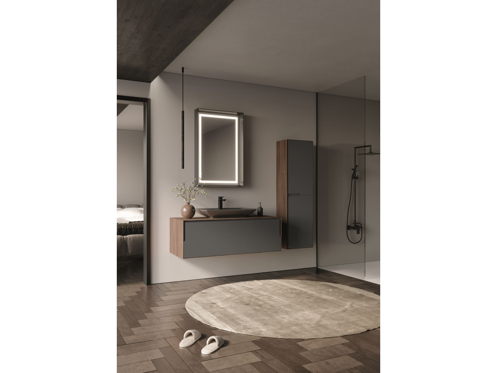 Badezimmerschrank „Craft 40“ – cm – Walnuss / Anthrazit