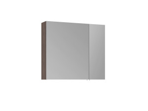 Badezimmerschrank mit Spiegel „Side 80“ – 79 x 16 x 66 cm – Dark Walnut
