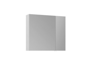 Badezimmerschrank mit Spiegel „Side 80“ – 79 x 16 x 66 cm – Mattweiß