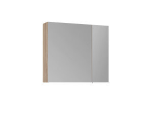 Badezimmerschrank mit Spiegel „Side 80“ – 79 x 16 x 66 cm – Eiche