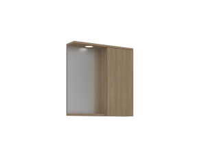 Badezimmerschrank mit Spiegel „Purus 65“ – 63 x 18 x 68 cm – Sonomo Oak