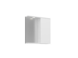 Badezimmerschrank mit Spiegel „Purus 65“ – 63 x 18 x 68 cm – Weiß