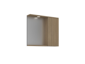 Badezimmerschrank mit Spiegel „Purus 80“ – 75 x 18 x 68 cm – Sonomo-Eiche