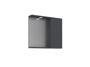Badezimmerschrank mit Spiegel „Purus 80“ – 75 x 18 x 68 cm – Anthrazit matt