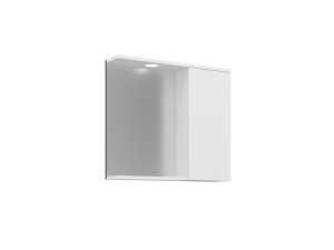 Badezimmerschrank mit Spiegel „Purus 80“ – 75 x 18 x 68 cm – Weiß