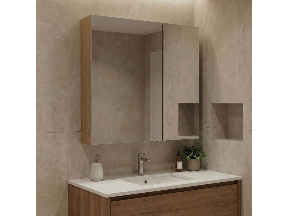 Badezimmerschrank mit Spiegel „Purus Desna 60“ – 60 x 16 x 66 cm – Sonomo Oak