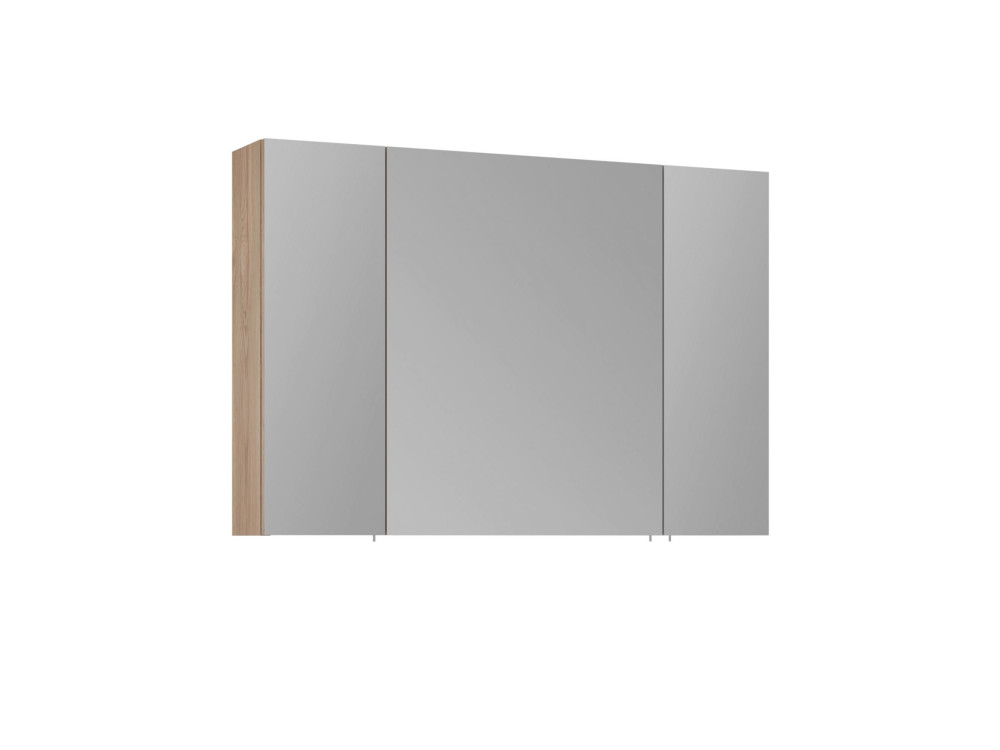 Badezimmerschrank mit Spiegel „Side 100“ – 100 x 16 x 66 cm – Eiche